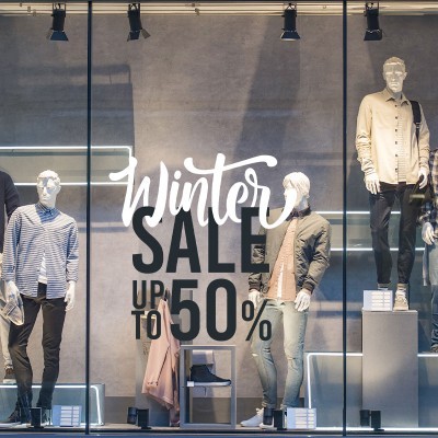 Winter Sale up to 50%, Εκπτωτικά, Αυτοκόλλητα βιτρίνας, 40 x 40 εκ. (55990)